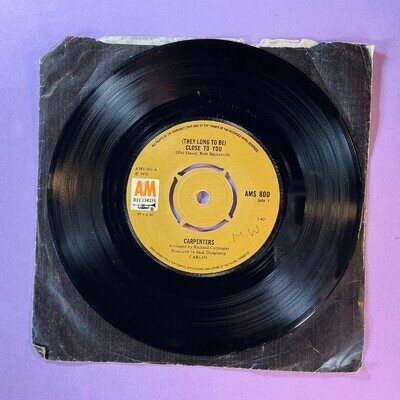 Carpenters, They long to be Close to you, 7" Vinyl Single Record