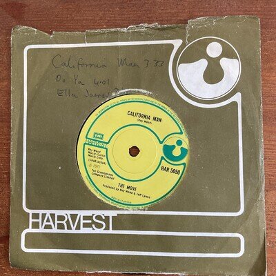 THE MOVE - CALIFORNIA MAN - 1972 HARVEST
