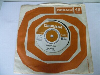 The Move - NIGHT OF FEAR 1966 7" vinyl Deram DM. 109