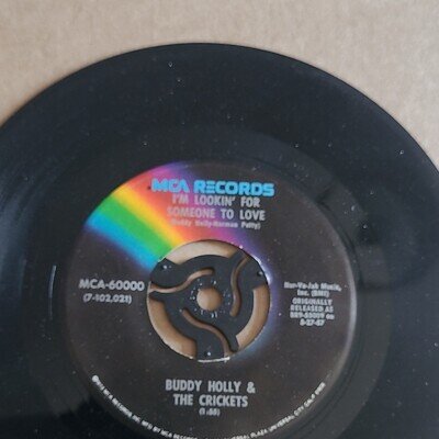 Buddy Holly & The Crickets That'll Be The Day 7" Black Vinyl 45 MCA-60000