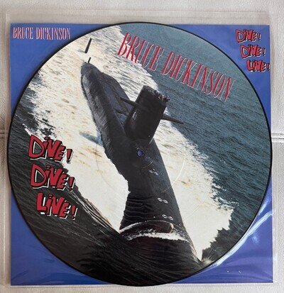 Bruce Dickinson - Dive! Dive! Live! UK 12" Picture Disc 12EMPD 151 EX / EX
