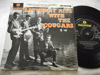 THE COUGARS ~ SATURDAY NITE WITH THE COUGARS ** 1963 UK PARLOPHONE 7" EP