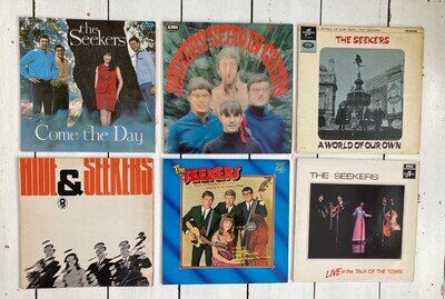 Lot of 6 x THE SEEKERS vinyl LPs - ALL PLAY GRADED - See Description - Free Post