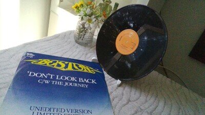 boston dont look back 12 inch vinyl 45 cbs records 1978 pic sleeve