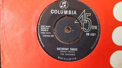THE SHADOWS Saturday Dance 1959 UK 1st 45 RARE Black Label COLUMBIA 1963 PRESS
