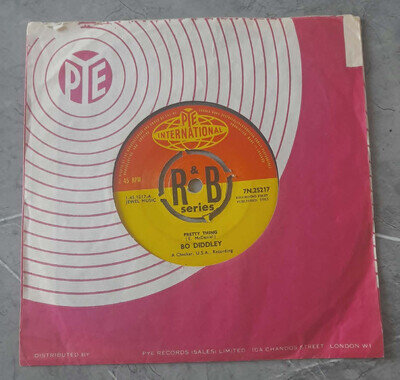 Bo Diddley: Pretty Thing / Roadrunner (1963) 7" Single - PYE R&B Series 7N 25217