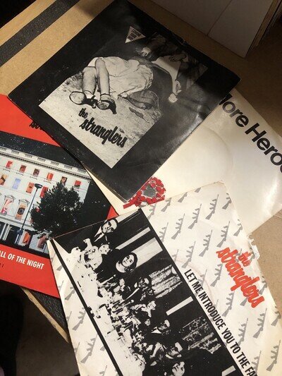 STRANGLERS - 4x 7” VINYL SINGLES - NICE ‘N’ SLEAZY NO MORE HEROES +2 - VG