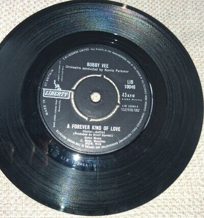 BOBBY VEE A FOREVER KIND OF LOVE 7" LIBERTY (1962)