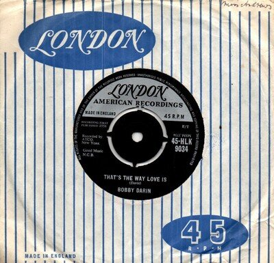 Bobby Darin:La mer (beyond the sea)/That's the way love is:UK London American
