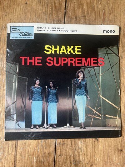 SUPREMES 7” SHAKE TME2011 UNIQUE MISPRESS B SIDE PLAY TEMPTATIONS TME2010 MOTOWN