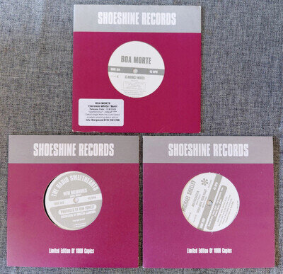 SHOESHINE RECORDS : 3 x UK 7"s - Boa Morte, Radio Sweethearts, Michael Shelley