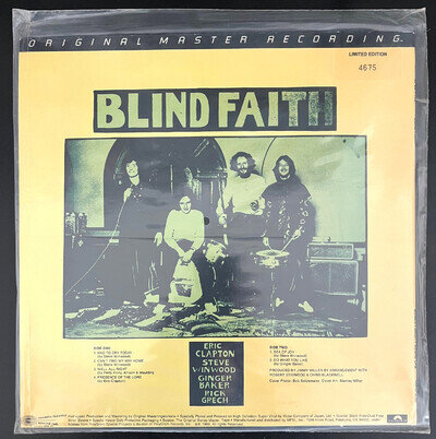Blind Faith - Self Titled MFSL 1-186 Vinyl LP 1984 Sealed Limited #4675