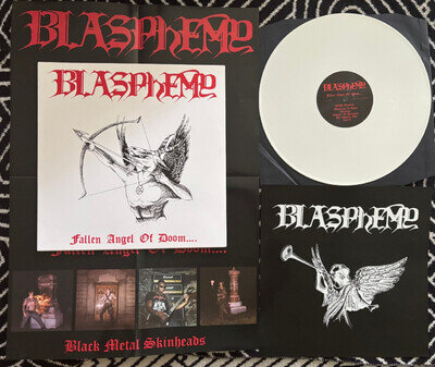 Blasphemy -Fallen Angel Of Doom LP -White Colored Vinyl Album W/ Poster + Book