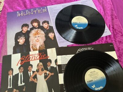 2 BLONDIE LP RECORDS. EXCELLENT. THE HUNTER, PARALLEL LINES.