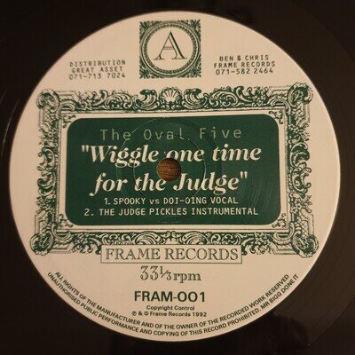 THE OVAL FIVE WIGGLE ONE TIME FOR THE JUDGE 92 DEEP TECH HOUSE 12"VINYL EX 💫