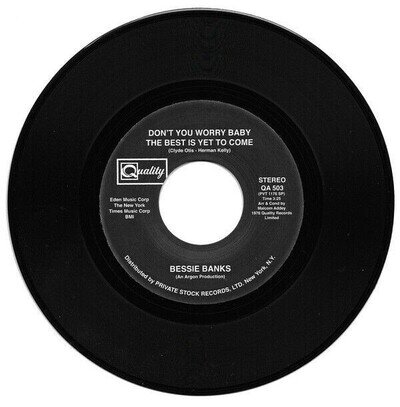 BESSIE BANKS DON'T YOU WORRY BABY THE BEST IS YET TO COME