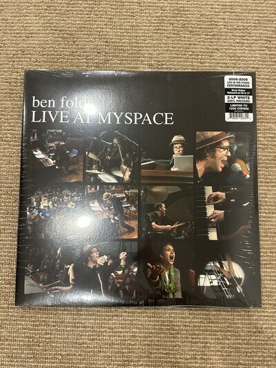 Ben Folds Live at Myspace Limited 2-LP White Vinyl Edition /1200 New Sealed