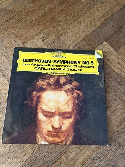 Beethoven Carlo Maria Giulini Symphony No. 5 12" Vinyl LP Deutsche Grammophon