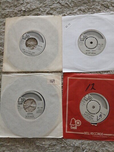 Bay City Rollers 4 7" Singles - Bye Bye Baby, Money Honey , Give A Little Love