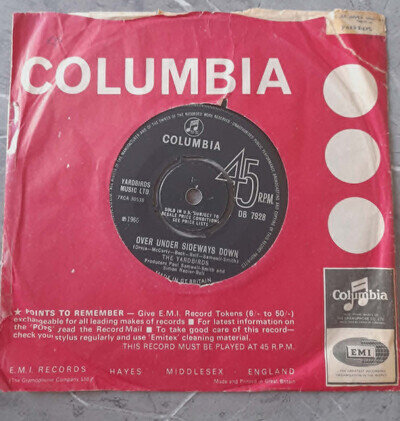 The Yardbirds Over, Under, Sideways, Down (1966) 7" Single - Columbia DB 7928