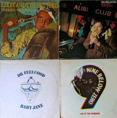 DR FEELGOOD, WILKO, HOT RODS, NINE BELOW ZERO - Vinyl Job Lot x 5. Pub Rock.
