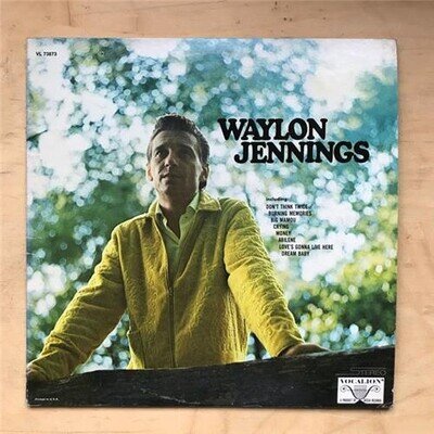 WAYLON JENNINGS WAYLON JENNINGS LP 1969 - NICE CLEAN COPY - BLUE LABEL USA