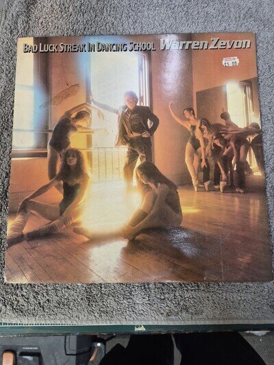 warren zevon bad luck streak in dancing school asylum records lp ex/ex