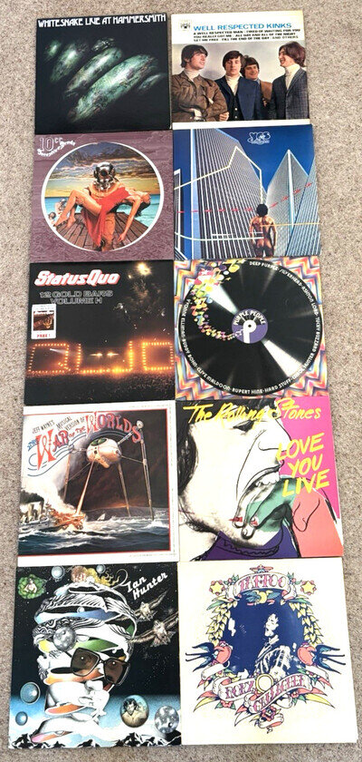 JOB LOT x 10 ROCK /PROG CLASSIC ALBUMS