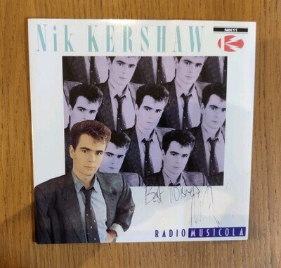 Signed Nik Kershaw Radio Musicola 7" Single Vinyl Record Autograph