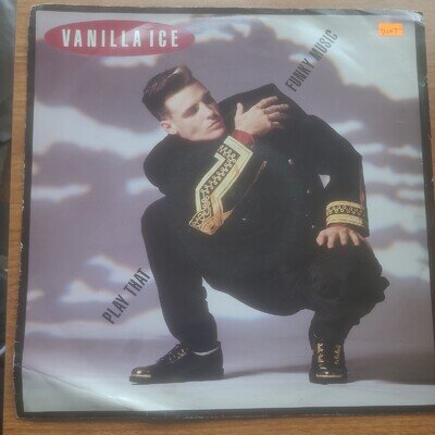 VANILLA ICE Play That Funky Music 12" Vinyl single 1990 90s Dance Pop Record