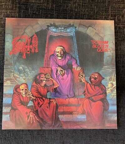 Death - Scream Bloody Gore - 12" Vinyl LP Album Record 1987 UK Press Flag 12
