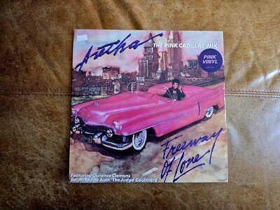 Aretha Franklin Freeway of Love 12" Pink Vinyl. Original. Mint/Ex