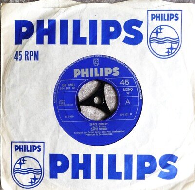RARE EX+ DAVID BOWIE~SPACE ODDITY~1969 PHILLIPS UK 45~POP ROCK~TOP COPY