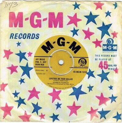 Connie Francis - Lipstick On Your Collar/Frankie MGM1018 VG+ Hear It!