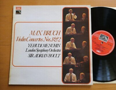 ASD 2852 Bruch Violin Concertos 1 & 2 Yehudi Menuhin Boult EMI Stereo NM