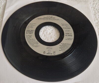 2 PAC / DR. DRE 'CALIFORNIA LOVE' 1995 RARE PROMO ONLY JB UK 7"VINYL DRWJB 3 EX