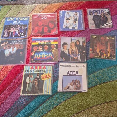ABBA 10 X VARIOUS RECORDS VOGUE FRANCE GREAT CONDITION SOME RARE LOT 1 OF 2