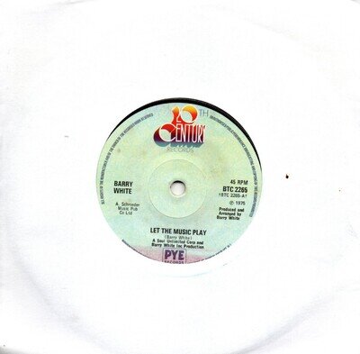 Barry White:Let the music play vocal and Instrumental: UK 20th Century:1975