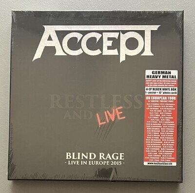 Accept Restless & Live Sealed 4-LP Box Set Blind Rage Heavy Metal Nuclear Blast