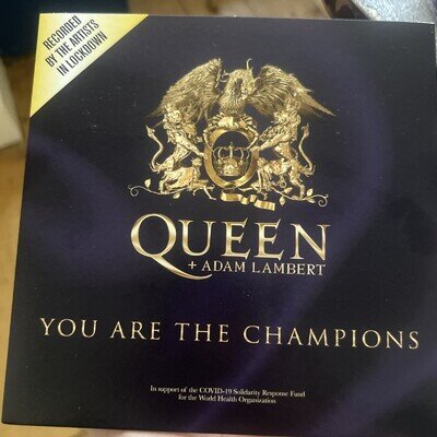 Queen + Adam Lambert ' You Are The Champions ' UK 7" Vinyl Single 2020 Record