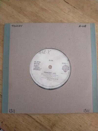A-HA 7" Single Warner Bros W7749 Solid Middle Touchy (LP)/Hurry Home(LP)