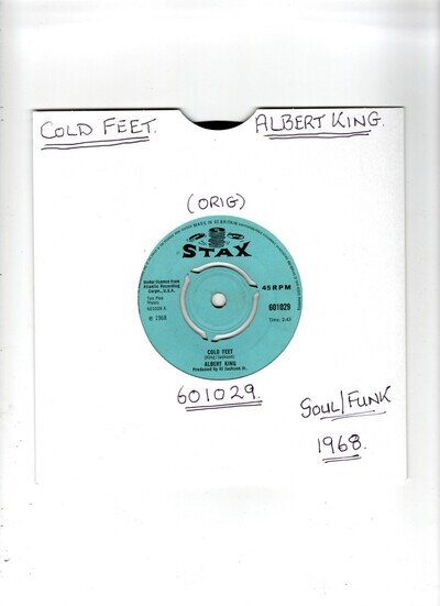 ALBERT KING - COLD FEET / YOU SURE DRIVE A HARD BARGAIN. UK ORIG FUNK 7". VG+