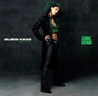 RARE! Alicia Keys, Songs in A Minor, Black Green swirl vinyl, Pop up Piano. LP.