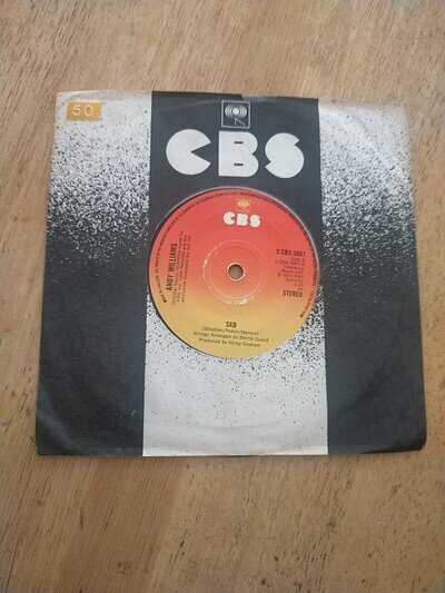 Andy Williams 7" Single CBS S CBS 5867 Solid Middle Sad/Put Your Blues To Bed