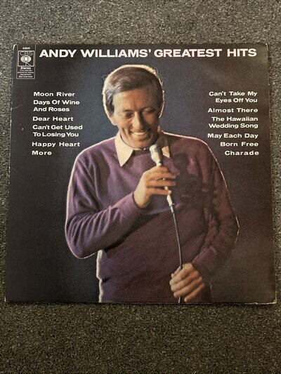 Andy Williams Greatest Hits 12" Vinyl LP CBS Records CBS 63920