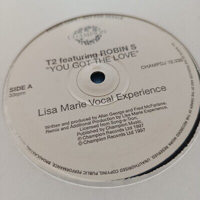 T2 Robin S You Got The Love Champion 12" Organ House Bassline