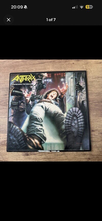 ANTHRAX SPREADING THE DISEASE 1985 UK VINYL MUSIC FOR NATIONS MFN 62 original