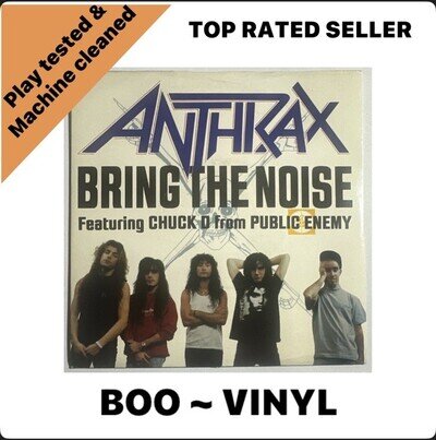 Anthrax – Bring The Noise 7” vinyl record limited etched in picture sleeve 1991