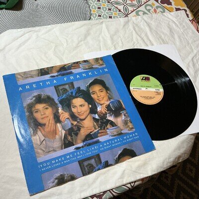 ARETHA FRANKLIN - A NATURAL WOMAN - 12” SINGLE ON ATLANTIC RECORDS FROM 1986