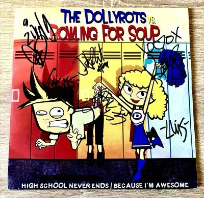 The Dollyrots v Bowling for Soup 7" Vinyl Limited Edition Autographed Record